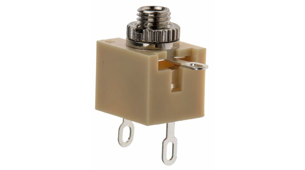 Audio Connector, Socket, Mono, 2.5 mm, Pack of 5 pieces